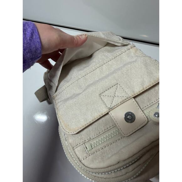 Kipling small backpack purse floral drawstring, 8x10x4, for both girls & women - Picture 9 of 12